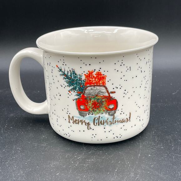 Holly & Jolly Merry Christmas Mug with Red Truck - Picture 3 of 9